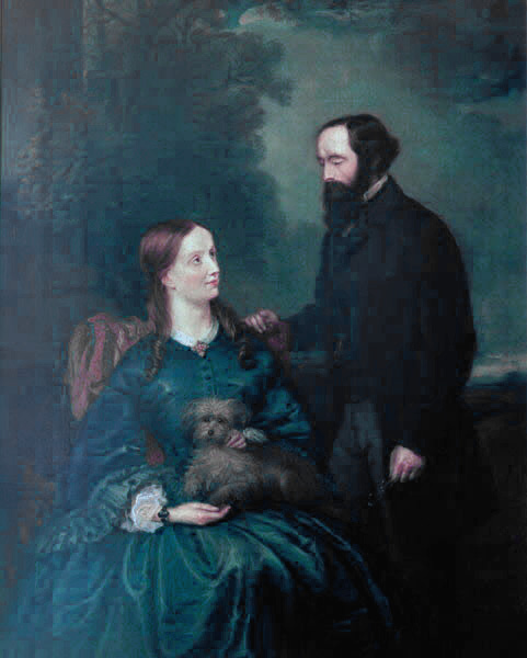 Clerk Maxwell with his wife and dog